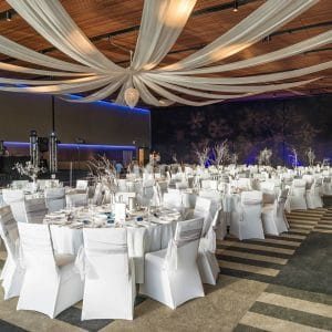 Ballroom set up ready for a wedding at Joondalup Resort