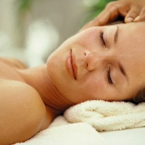 A Woman Getting Massaged.