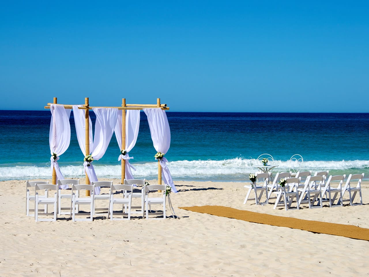 Beach Wedding Ceremony Set Up.
