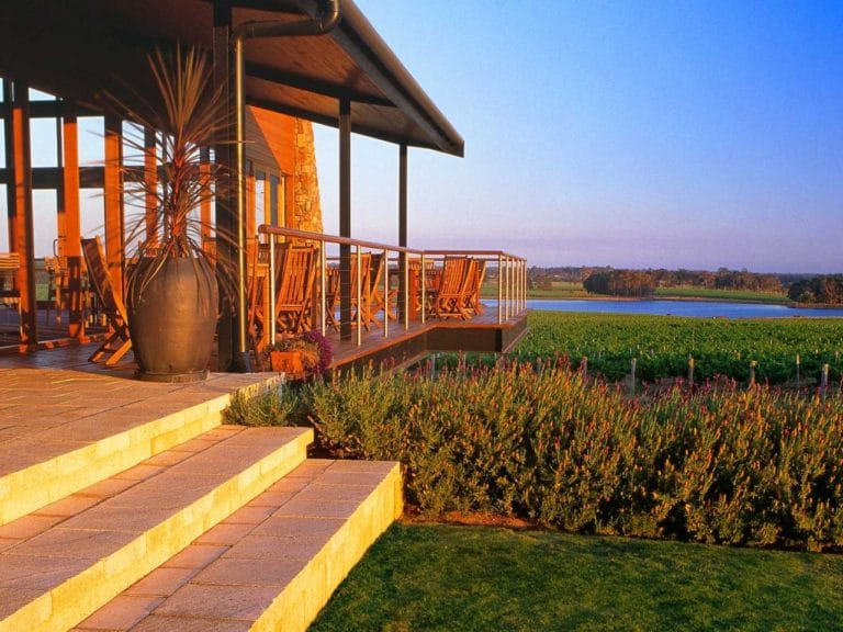 View from venue across lake