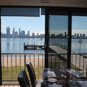 View From Inside of The Private Function Venue Overlooking The River And City Of Perth In The Distance