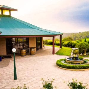 Outside View Of The Function Room With Fountain And Mountain View