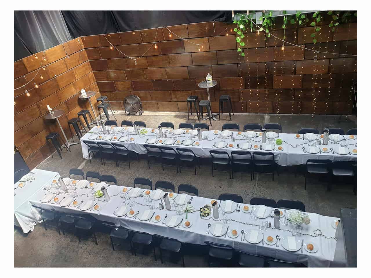 Banquet tables for event