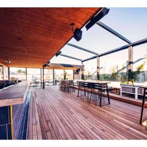 Unique rooftop bar