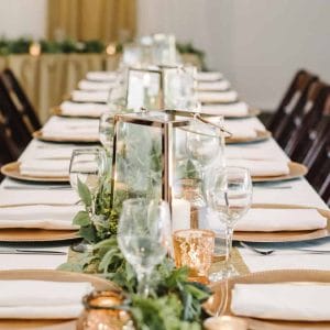 Indoor long table setting