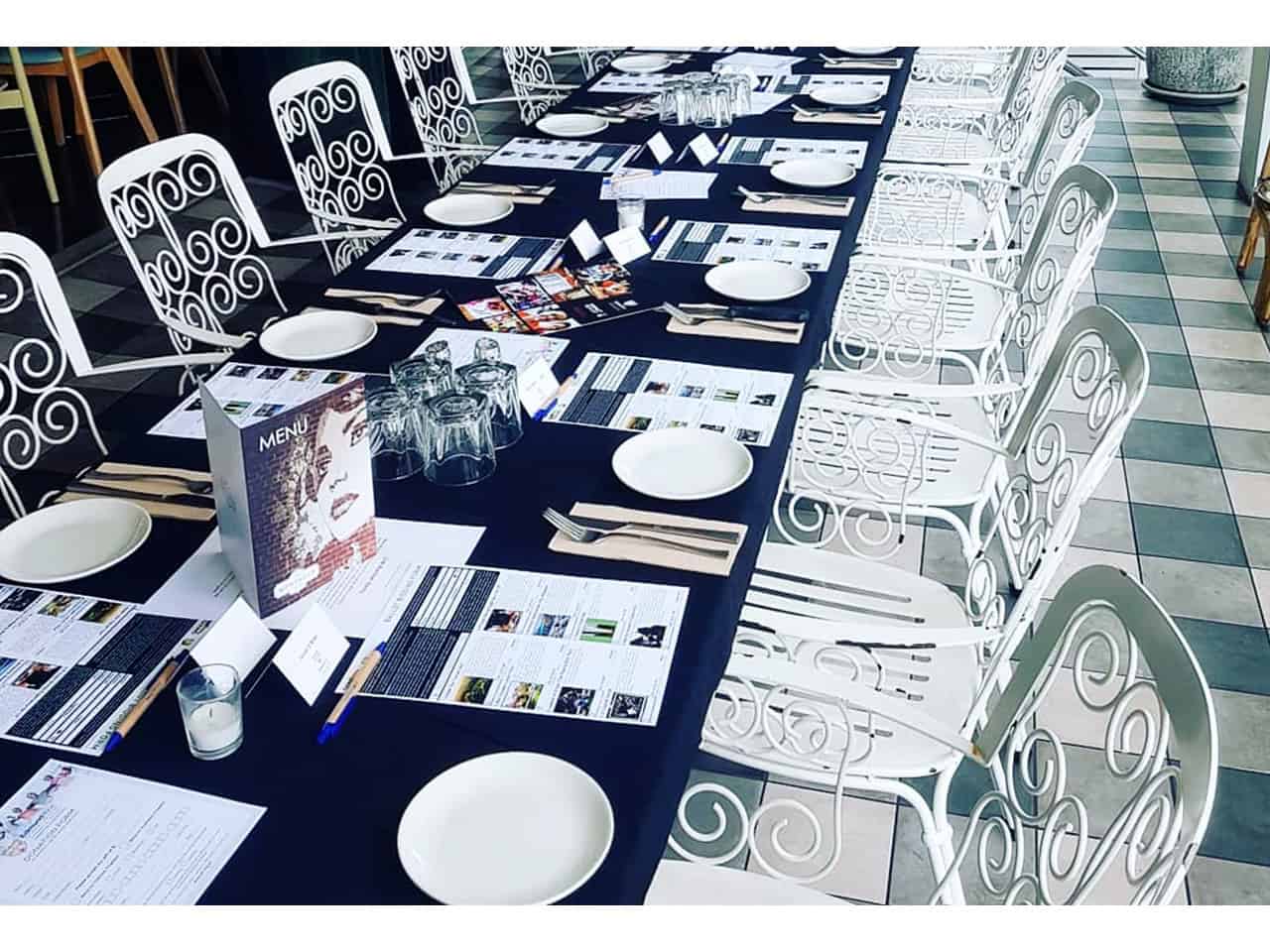 Long table setup for an event
