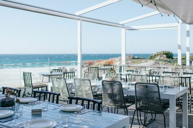 beachfront dining