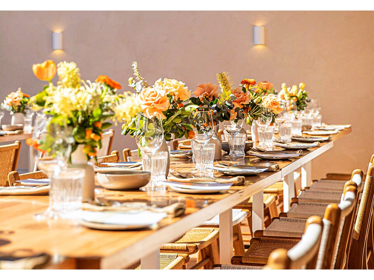 Long table setup for an event