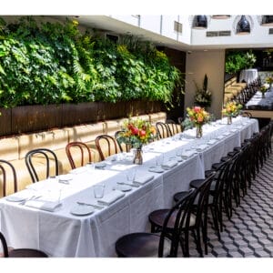 Long table setup for an event