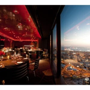 Melbourne event space with skyline view