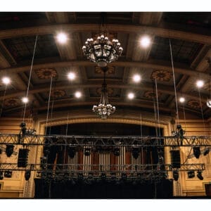 Ceiling details of a large venue