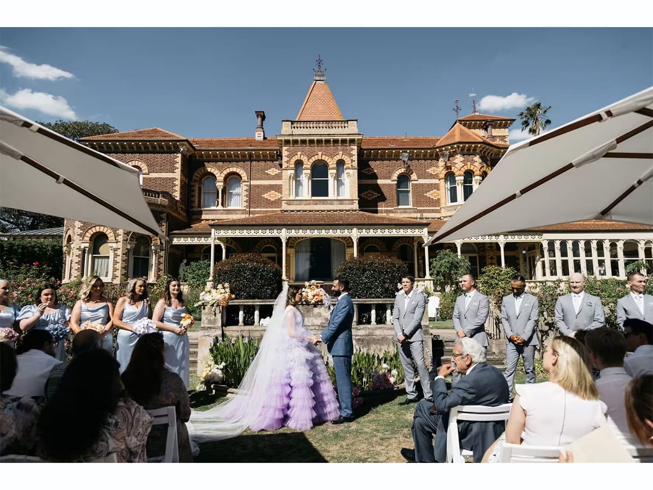 Wedding ceremony in a garden